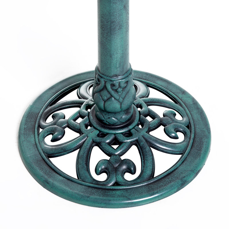 Kugler 50cm Bird Bath for Garden Outdoor Birdbath Stand Decorative Green
