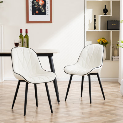 Chaise d'appoint rembourrée en similicuir Chardee
