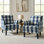 Fauteuil rembourré de 27,15 po de largeur avec garniture cloutée Iliana