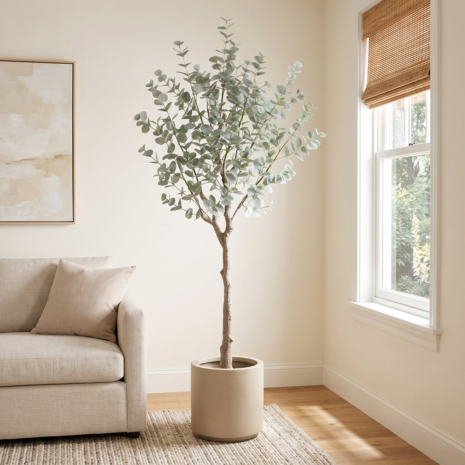 Adcock Eucalyptus Tree in Pot, 1, 59" H x 25" W x 25" D