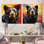 Illustration abstraite d'ours coloré I - ensemble de 2 impressions sur toile d'ours