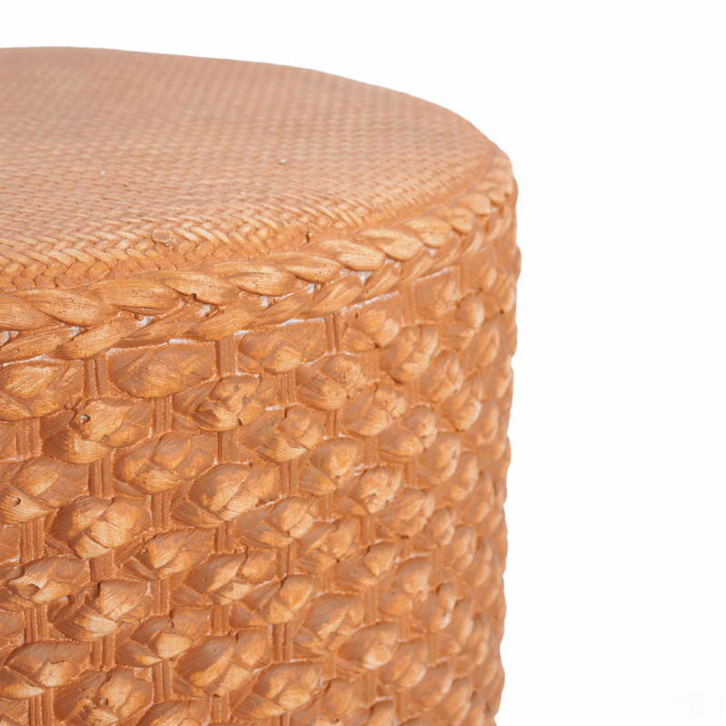Outdoor Patio Round Mgo Side Table, Brown