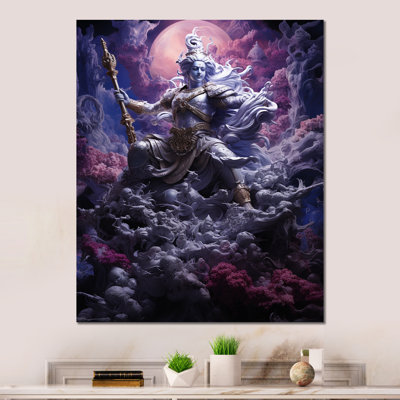 Hinduism Mahabharatas Majestic Magenta - Hinduisim Metal Wall Art Prints