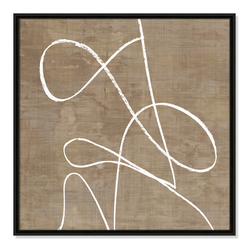 Swooping Lines, Espresso , 25.5" H x 25.5" W x 2" D