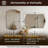 Dual Arch Scalloped Rectangular Bathroom Wall Mirror | Stainless Steel Frame-219404334-214319049