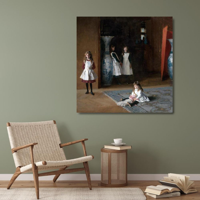 Lark Manor ™, Sargent, John Singer, art sur toile tendue, "Les filles d'Edward Darley Boit", H 28 po x l 28 po