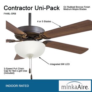Minka Aire 5 - Blade LED Standard Ceiling Fan and Light Kit Included ...