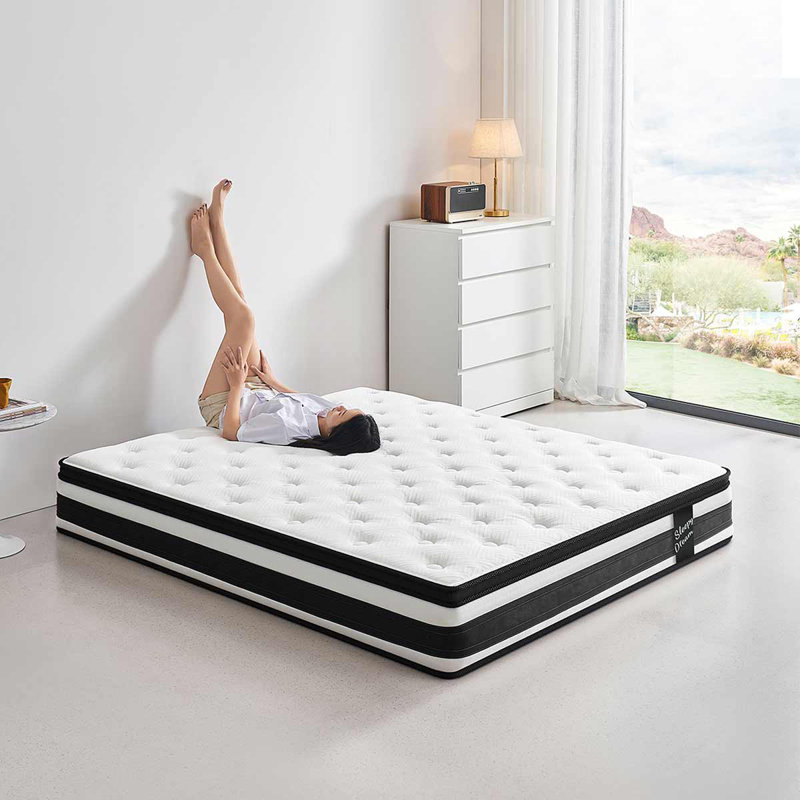 Matelas hybride à ressorts ensachés 12 po, Lit double