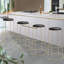 Ensemble de 4 tabourets de bar en métal - cadre doré luxueux avec siège rembourré et élégant, pour une cuisine ou un bar-1639572225-1639572224