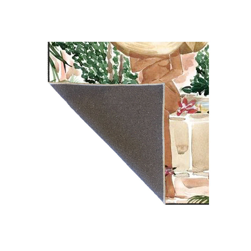 Tapis décoratif moderne à motif de feuilles et d'arbres Modern, Sous-tapis rectangulaire 3 pi 11 po x 5 pi 11 po i