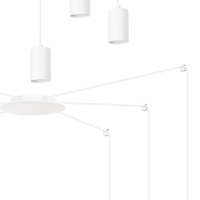 Cadha 6 - Light Cluster Pendant, White, White