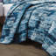 Ensemble de couvre-lit réversible en microfibre 3 pièces - Doux, durable, motif abstrait bleu-120825098