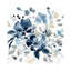 Indigo Garden II by Carol Robinson - Print on Canvas-804433427