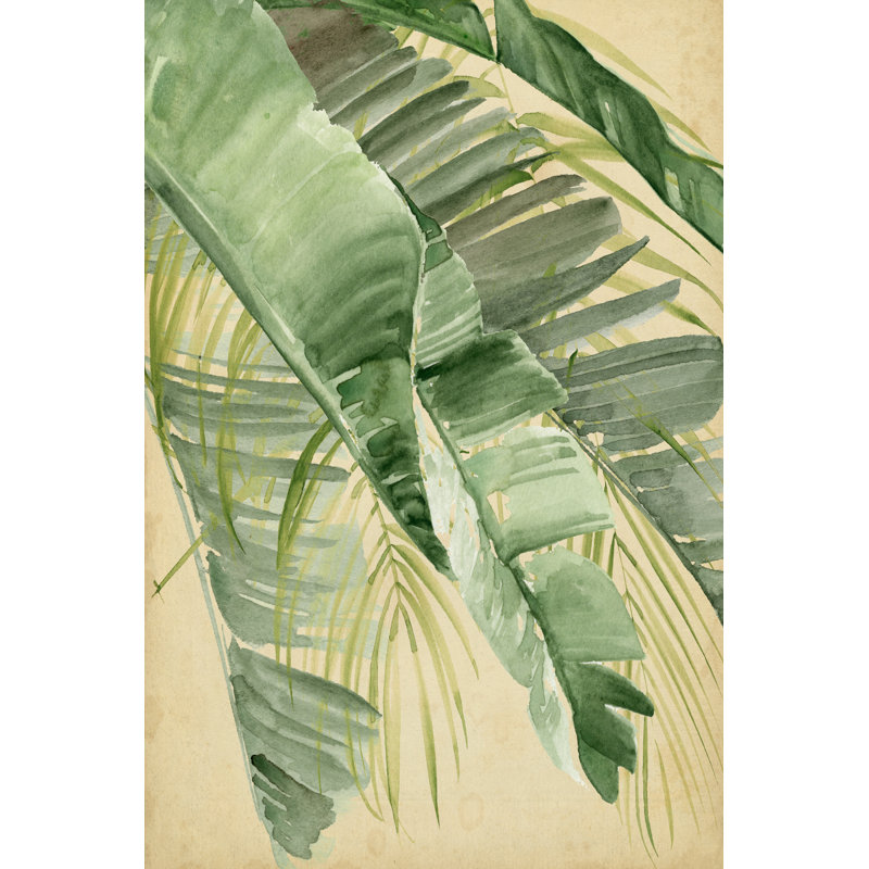 Palmiers banane I, H 36 po x l 24 po, Non, Toile tendue