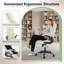 Faux Leather Ergonomic Office Chair W/ Flip-Up Armrests & Tilt for Office, 125KG-334466210