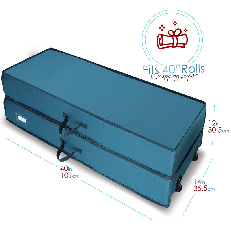 Rangement de papier cadeau Leiliany, Bleu