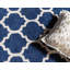 Tapis géométrique bleu foncé / ivoire Ruri-1515331091