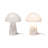 Round Blown Glass Mushroom Shaped Table Lamp with Inline Switch