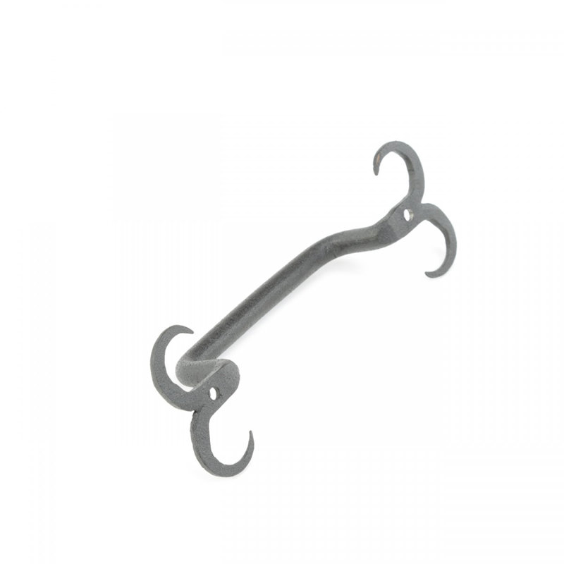 Rustic Iron Bar Pull with RSF Finish and Mounting Hardware