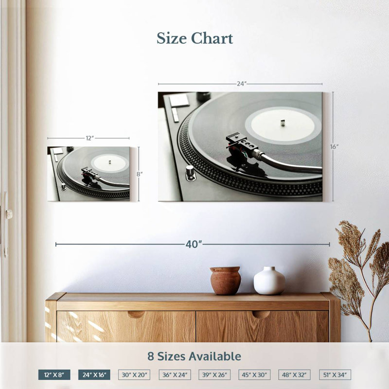 Tourne-disque en vinyle Abarca, H 8 po x l 12 po
