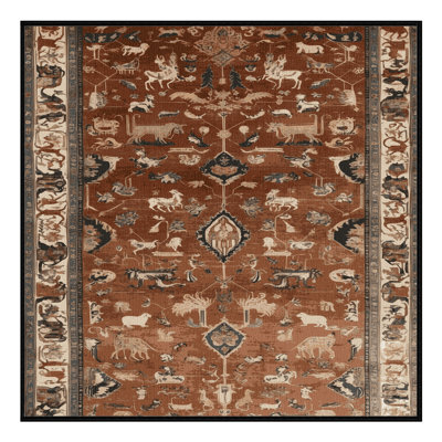 Tapis brun lavable à la machine