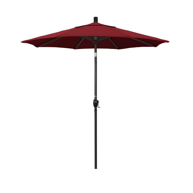 Parasol de marché 7,5', Rouge - oléfine, Oléfine, Noir