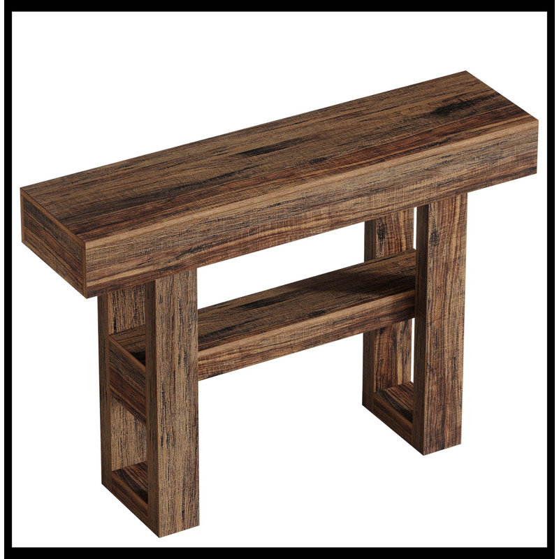41.3" Console Table, 2-Tier Narrow Sofa Entryway Table With Storage