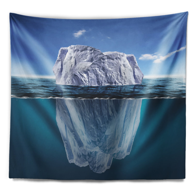 Tapis d'iceberg en fusion, H 32 po x l 39 po