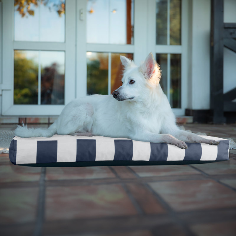 Lit pour animaux de compagnie résistant à l'eau 36 po PETMAker pour grands chiens - Housse lavable amovible et fond antidérapant, bleu marine