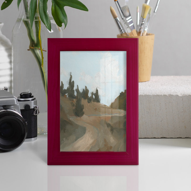 West Fork Hiking Trail IV - Single Picture Frame Print, Red, 6" H x 4" W x 1" D