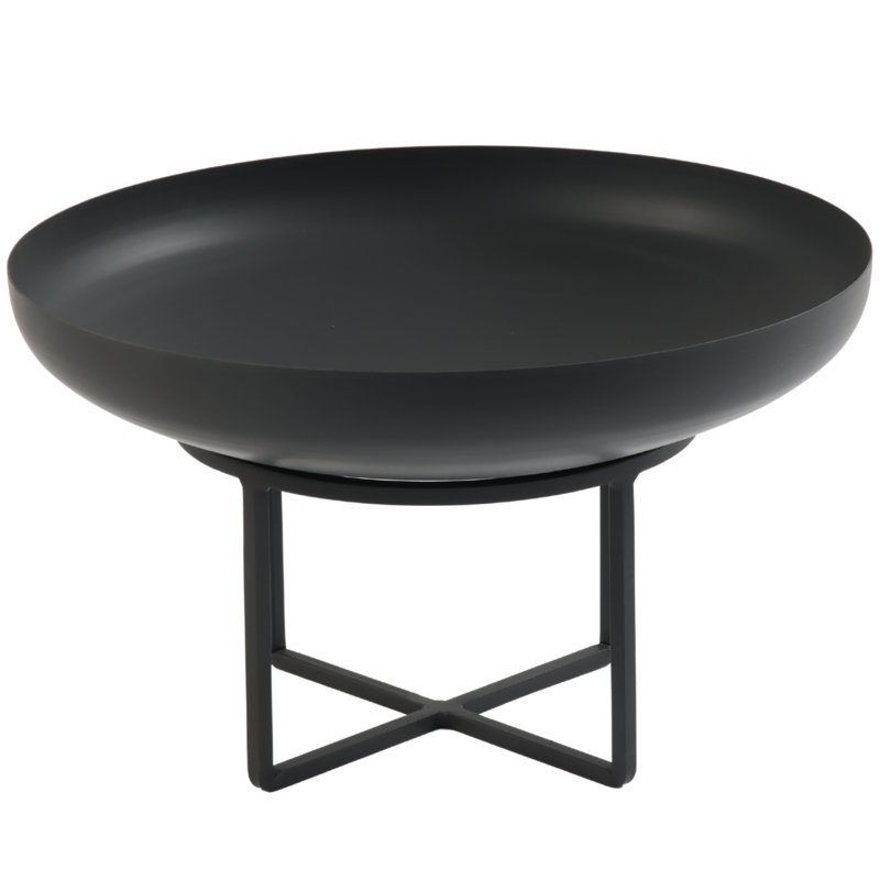 Maui Round Steel Smokeless Fire Pit, Black