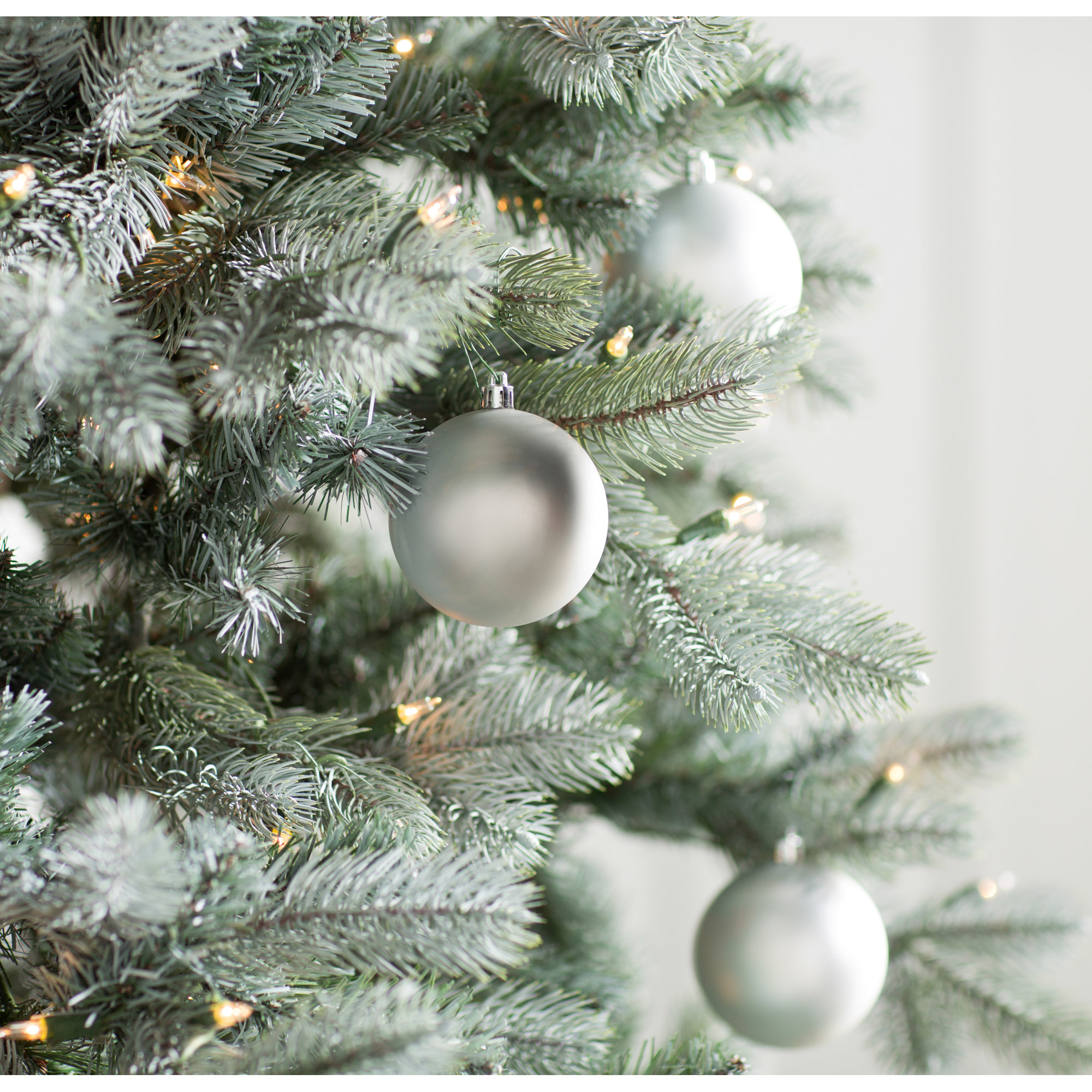 Holiday Décor Ball Ornament, 2.75" H x 2.75" W x 2.75" D, Silver