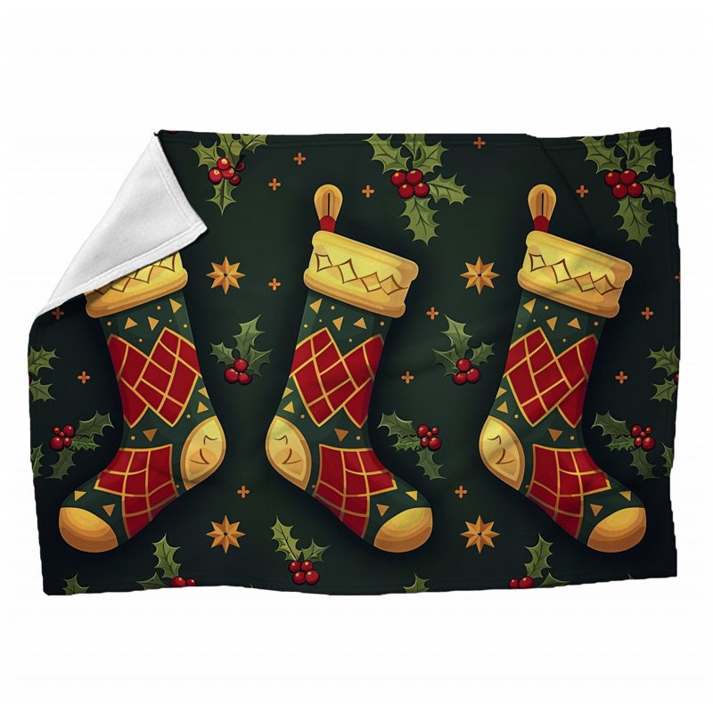 Machine Printed Throw Blanket, 60" x 80"