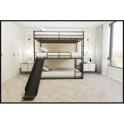 Lit mezzanine simple avec glissoire et échelle