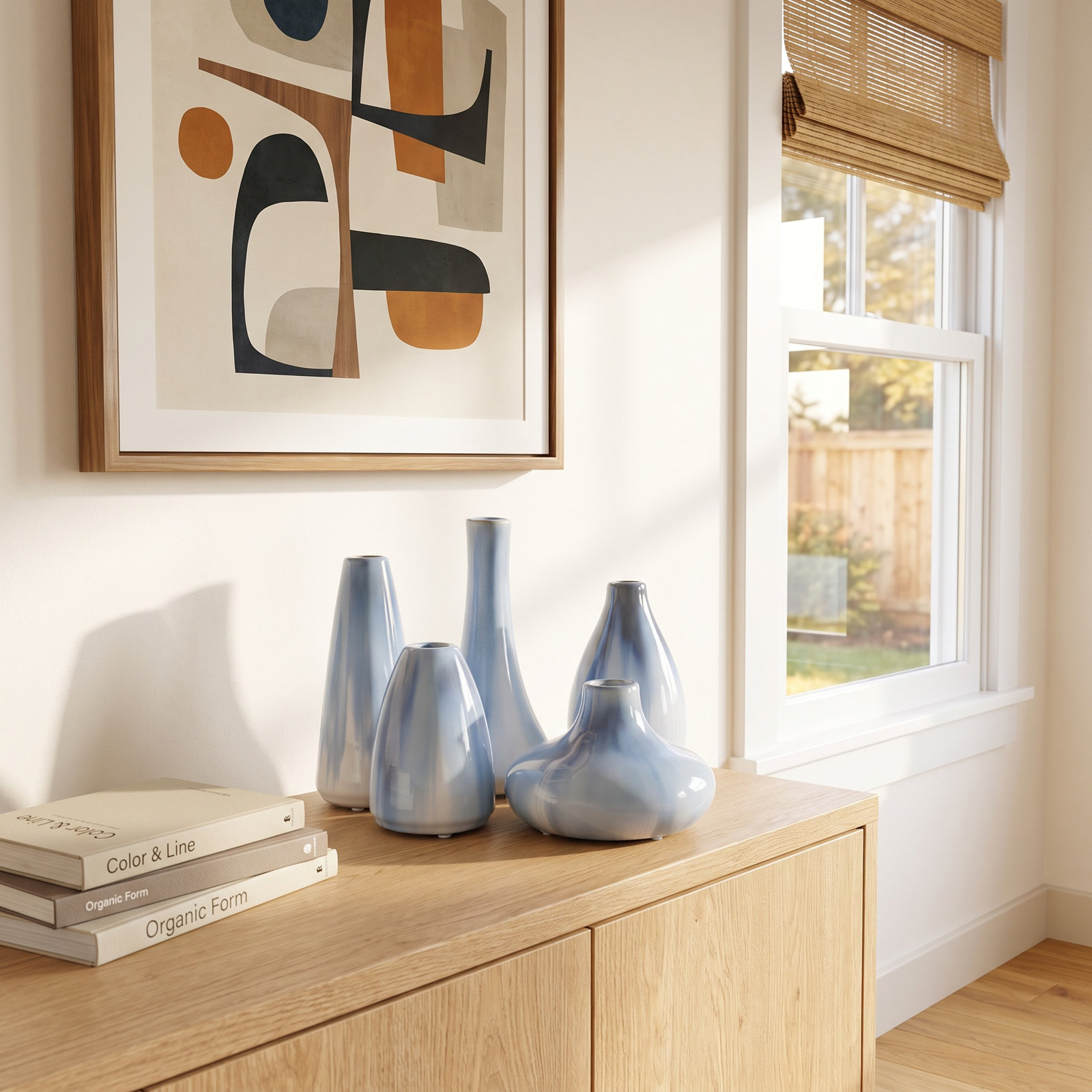 Kieden Ceramic Table Vase, Blue