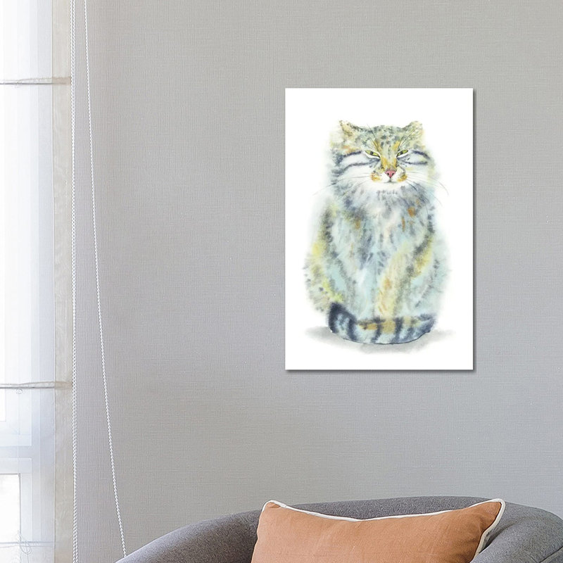 «Tricky Manul» par Alexey Dmitetchich Shmyrov - reproduction, H 26 po x l 18 po x 1,5 po