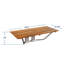 Banc de douche mural en bois de teck pliant