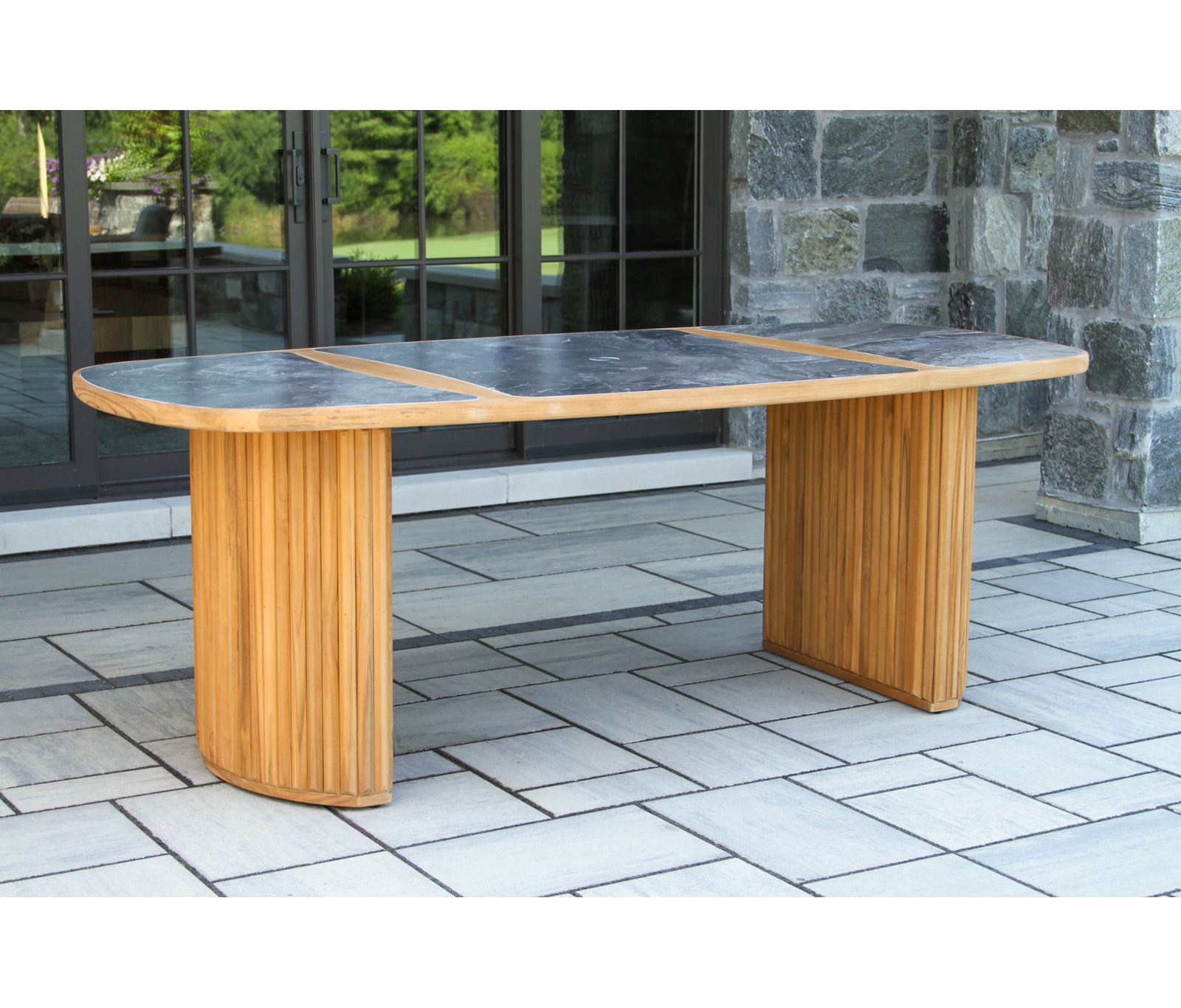 Estate 82" Patio Dining Table, Gray
