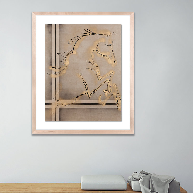 Greeting I Print by Donna Bernstein, 48" H x 40" W x 2.5" D, Natural