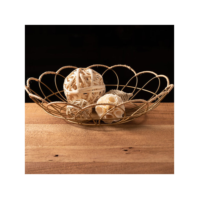 Panier à fleurs en fil de fer