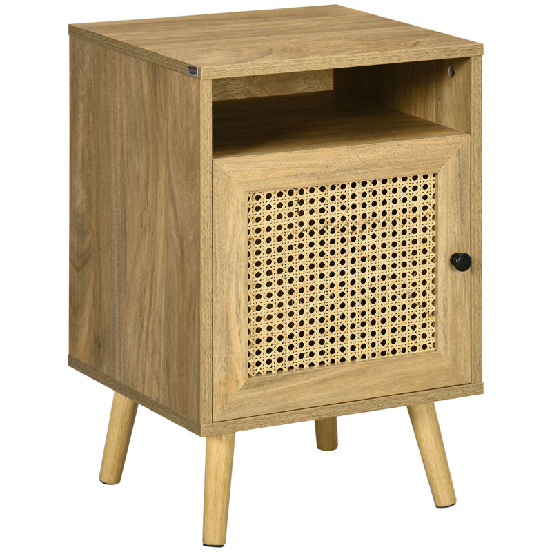 39cm W Engineered Wood Bedside Table