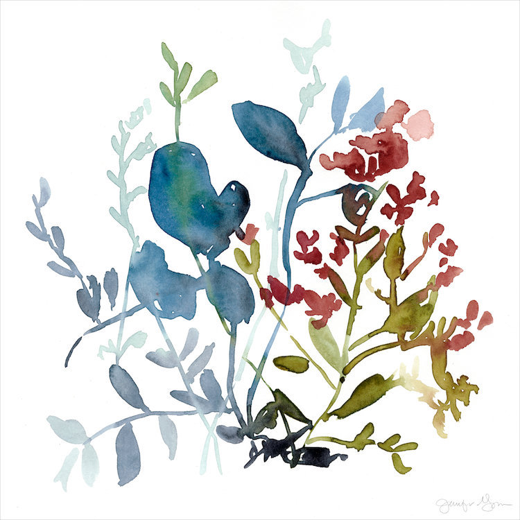 «Bloom Array I» par Jennifer Goldberger, reproduction sur toile tendue sur châssis, H 18 po x l 18 po x P 1,5 po