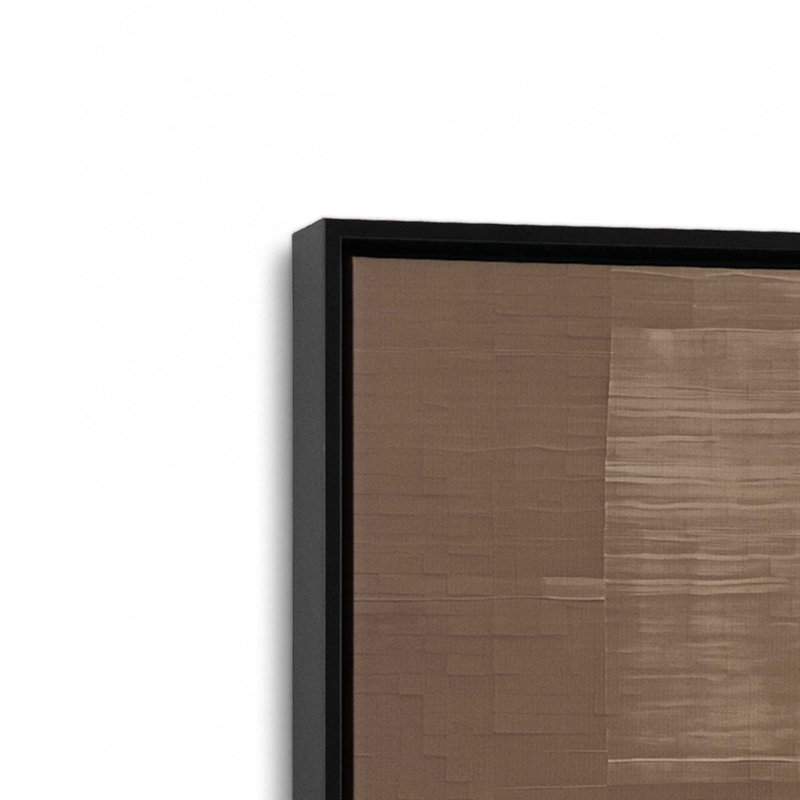 «Sienna Squares II», reproduction sur toile, H 12,75 po x l 18,75 po x P 1,75 po, Cadre flottant noir satiné
