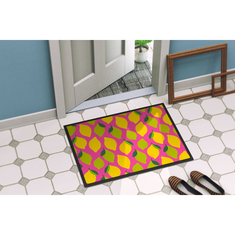 Non-Slip Outdoor Doormat, Pink, 36" W x 24" L