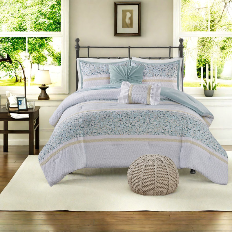 Ensemble de literie hypoallergénique en polyester de style campagnard, parfait pour la maison