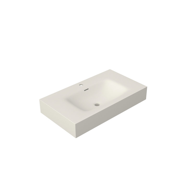 Bathroom Vanity Sink Made Of Stone Resin Solid Surface - Matte White, 33.48 Lb, 31.05 In Deep, 18.07 Wide, 5.12 High Seamless Edges, Comfortable Use, Versatile Spatial Compatibility Basin From