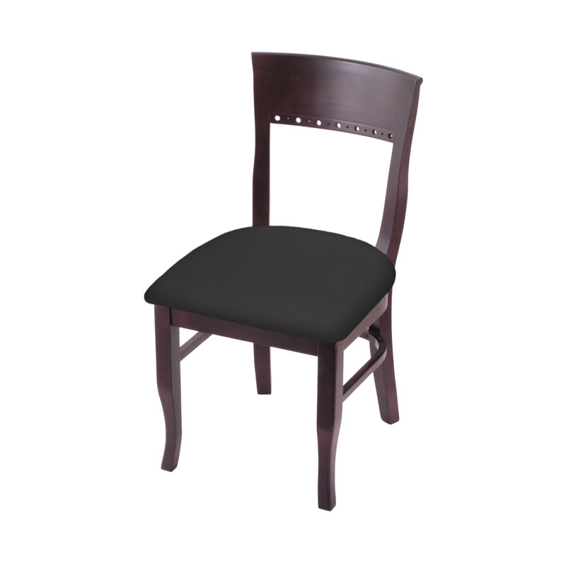 Hampton 19.25'' H Upholstered Beech Side Chair, Dark Cherry, Canter Iron