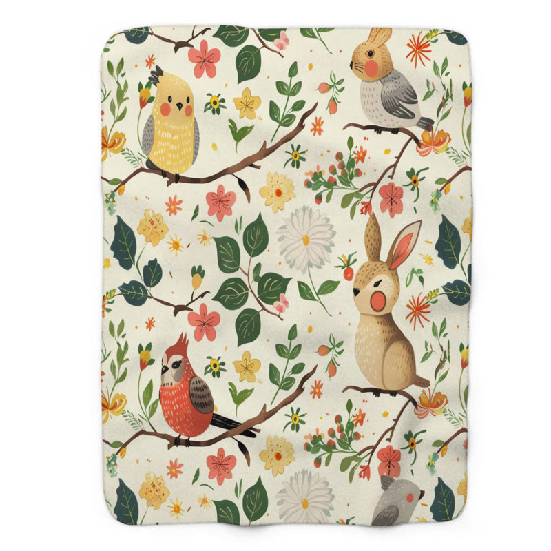 Seasonal Beasts - 1 pièce Sherpa Premium, Grand lit