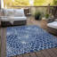 Machine Washable Indoor/Outdoor Colwart ACN919 Navy 8' x 10' Rug-109580845