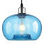 Luminaire suspendu en verre bleu à hauteur réglable 